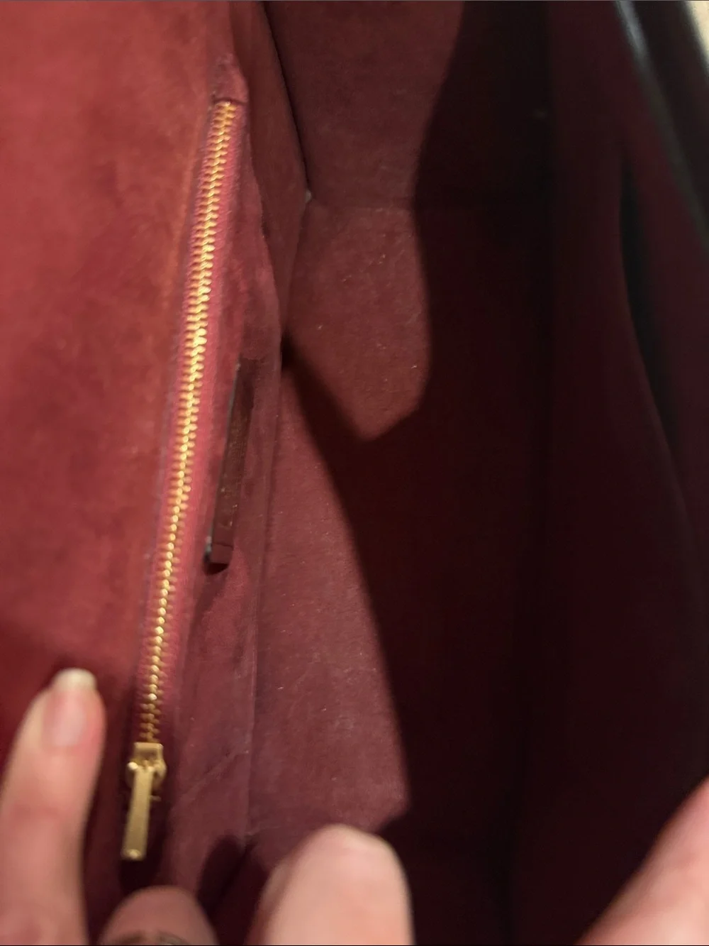 Coach Structured Satchel in Deep Burgundy with Gold Hardware